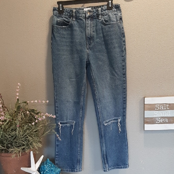 RVCA Hight Waisted Crop Jeans Size 27 - Picture 1 of 12